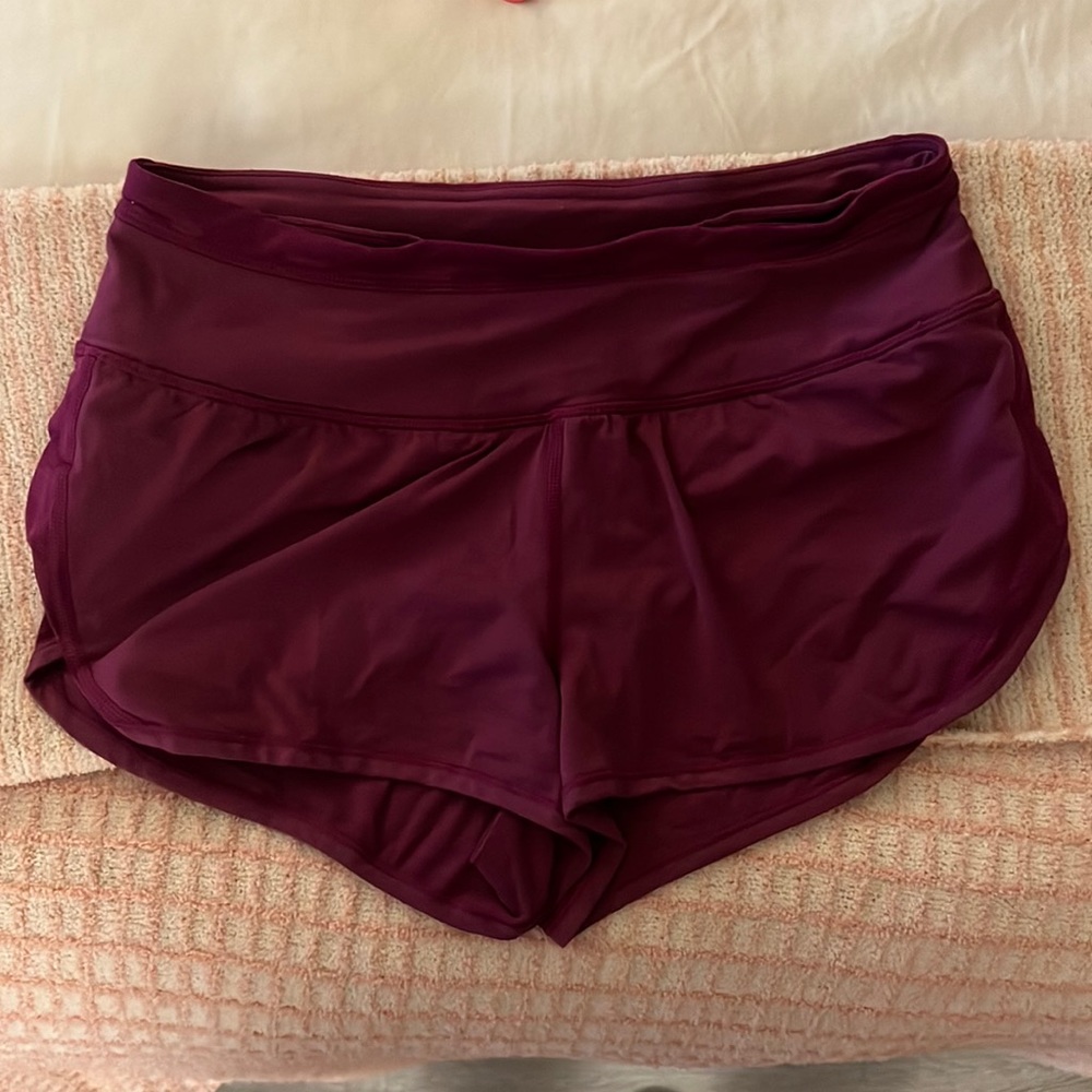Purple lululemon shorts